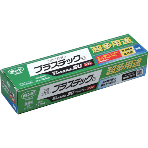 【TRUSCO】コニシ　ボンドウルトラ多用途ＳＵプレミアムソフト　１２０ｍｌ　透明